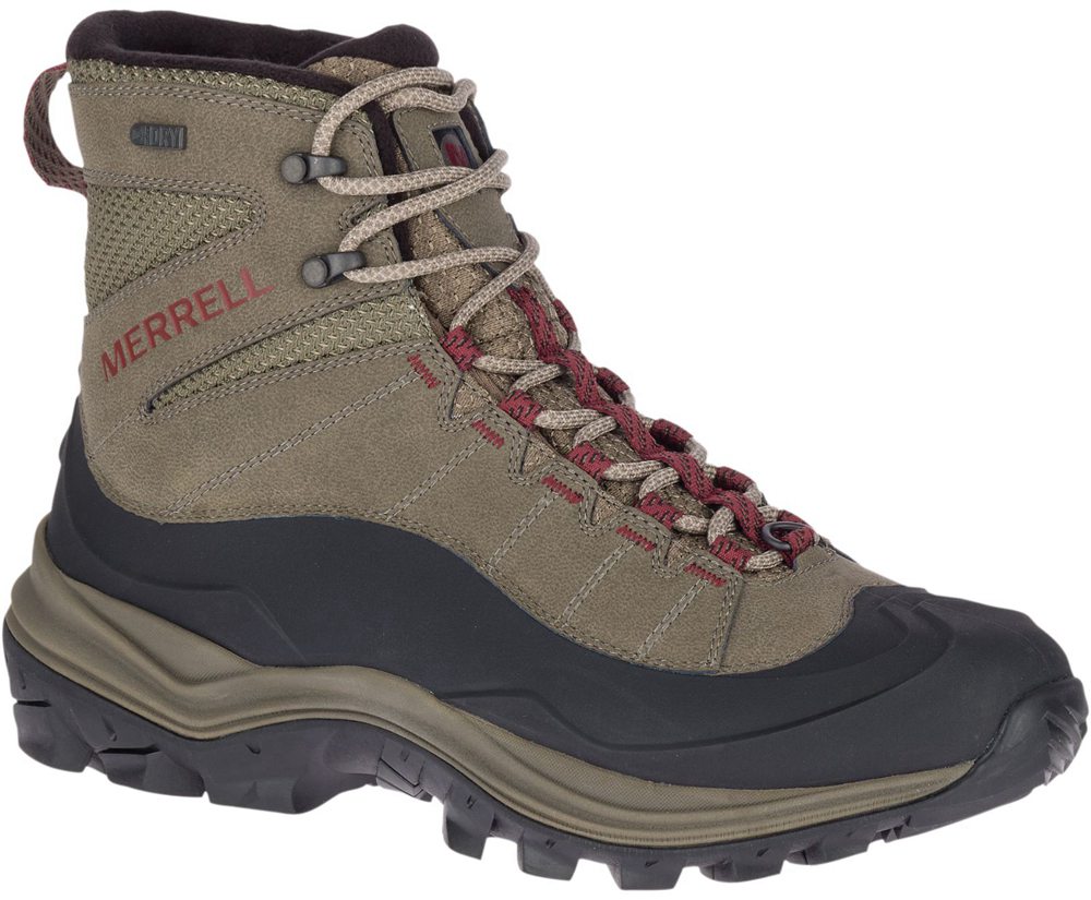 Kozaki Merrell Męskie Brązowe - Thermo Chill Mid Shell Waterproof - 491726-PNO